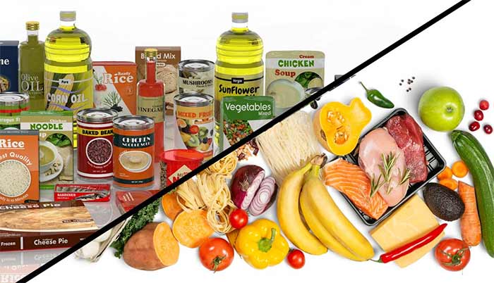 اولویت دادن به غذاهای کامل و طبیعی