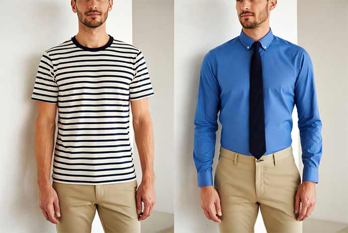 استایل مردانه با شلوار بژ یا خاکستری 