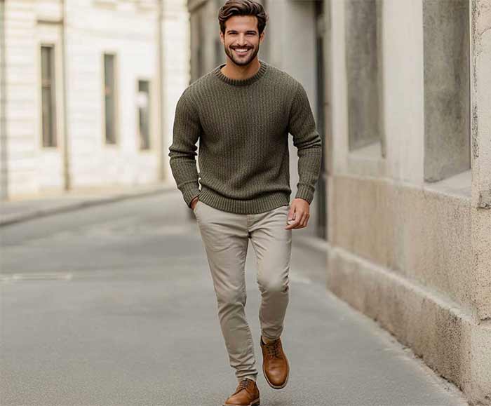 استایل با رنگ سبز زیتونی 